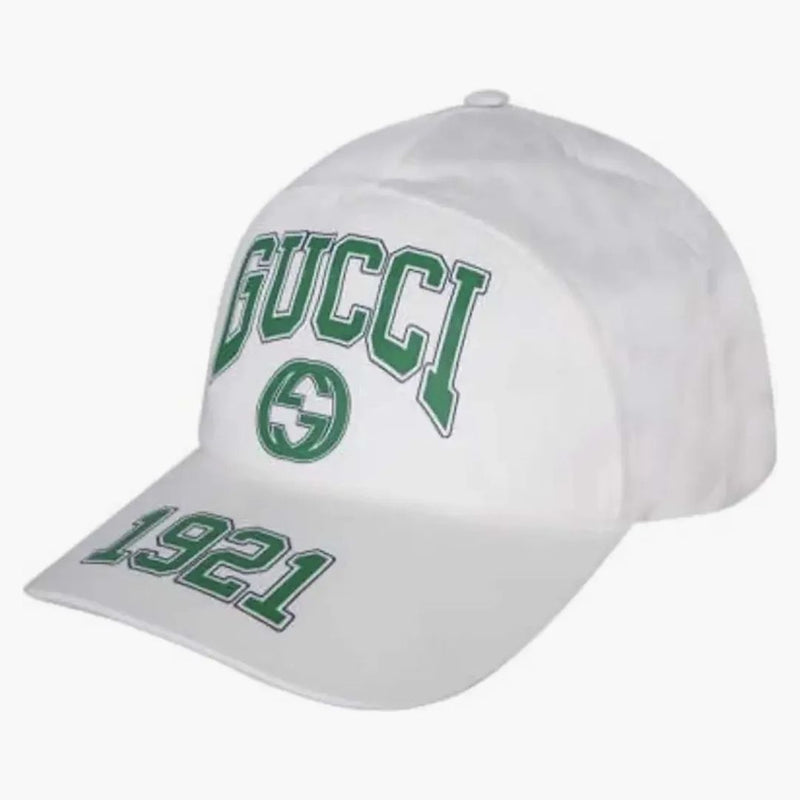 Gucci 1921 Logo Baseball tiene blanco/verde