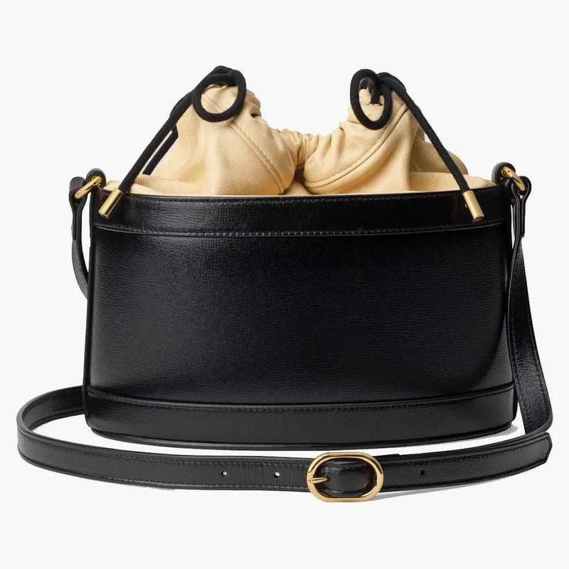 Gucci 1955 Horsebit Bucket Bag Small Black/Butter