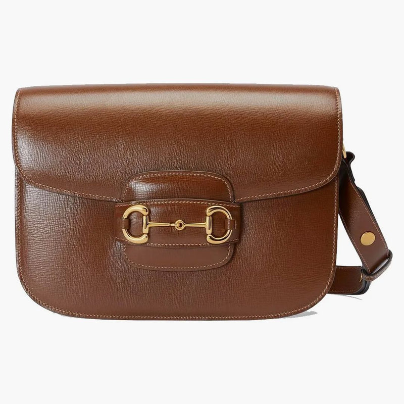 Gucci Horsebit 1955 Ramenní taška hnědá