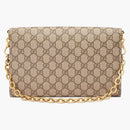 Gucci 1955 Bolso de hombro de caballos Pequeño GG Supreme Beige/Ebony