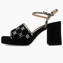 Gucci 60mm Gg Suede Sandal Black (women's)