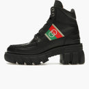 Gucci 60mm Romance Leather Combat Boot Black (Women's)