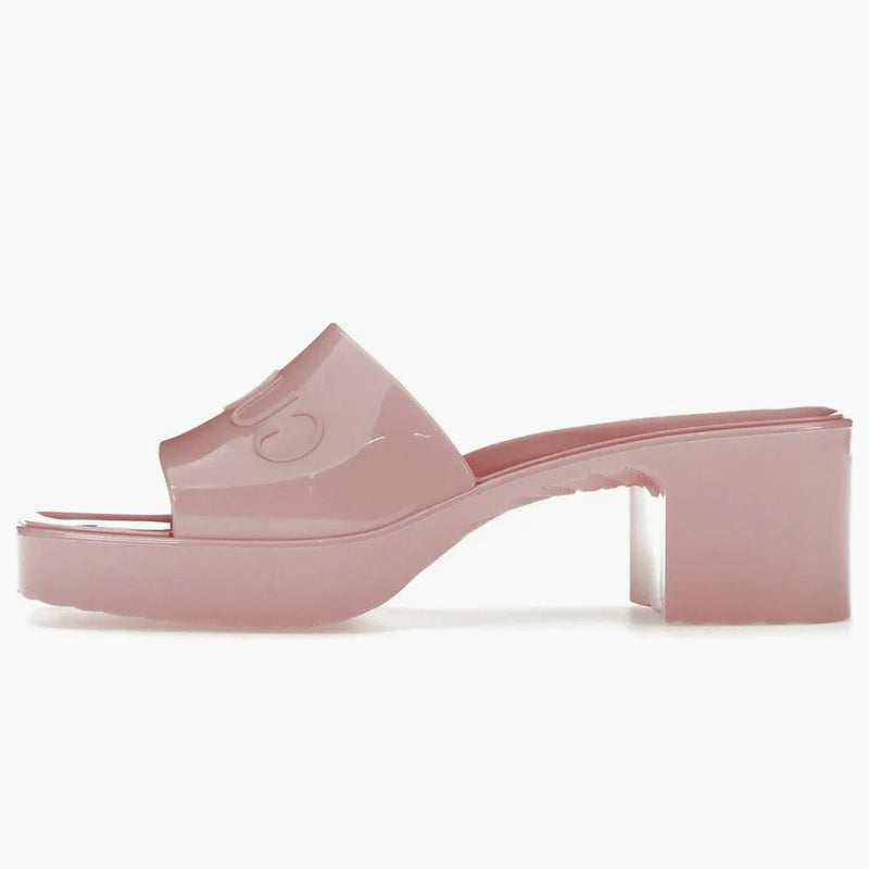 Gucci 60mm slide sandal pink rubber