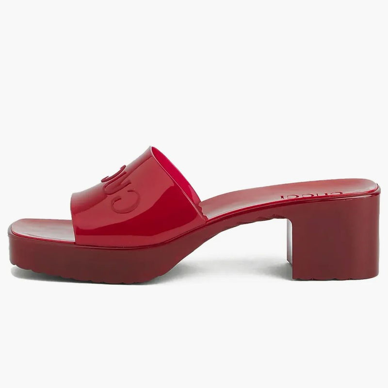 Gucci 60mm Slide sandální červená guma (dámské)