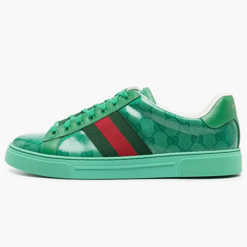 Gucci Ace Crystal Canvas Green