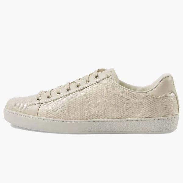 Gucci Ace GG präglad grädde (kvinnors)
