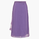 Gucci Asymmetrical Mesh Midi Skirt Light Purple