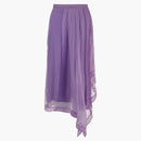 Gucci Asymmetrical Mesh Midi Skirt Light Purple