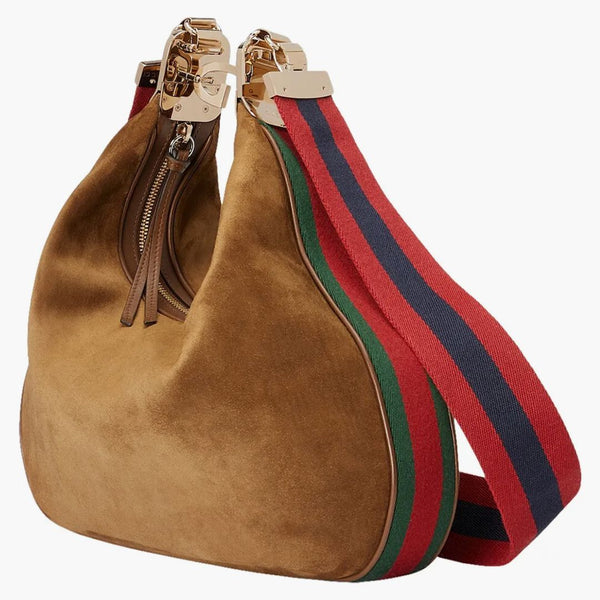 GUCCI Attache ramenní taška velká vínová/multi