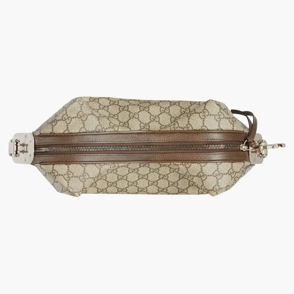 Gucci Attache axelväska stor GG Supreme Beige/Ebony/Multi