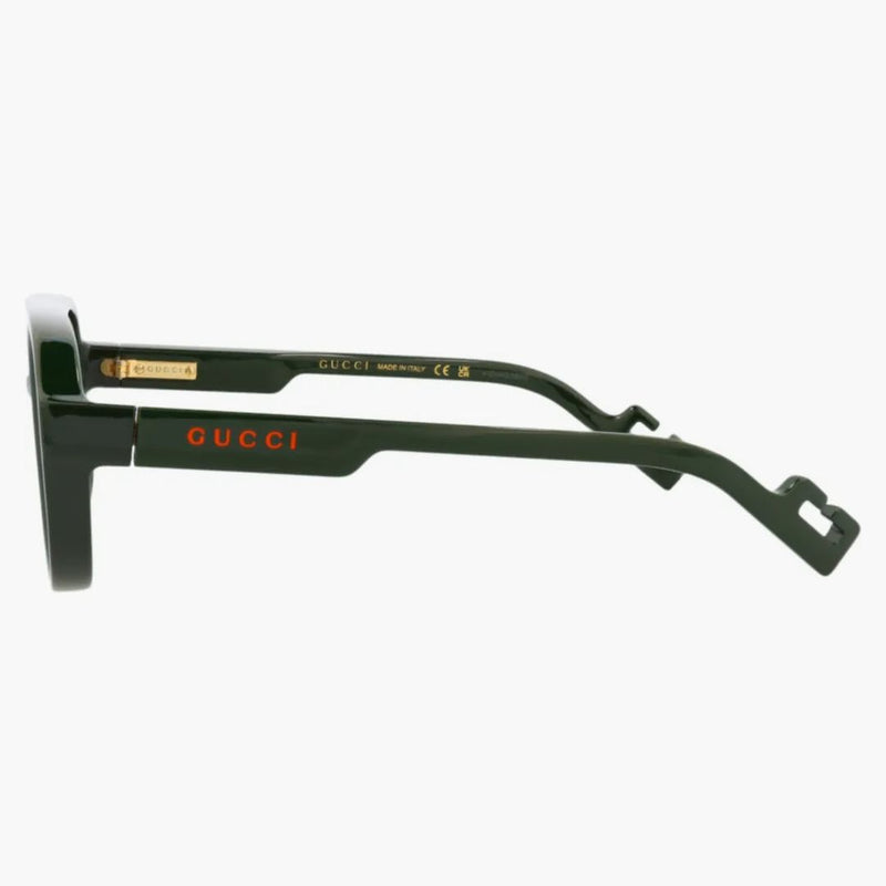 Occhiali da sole in iniezione a cornici di aviatore gucci verde/grigio (GG1239S-30013509-003)