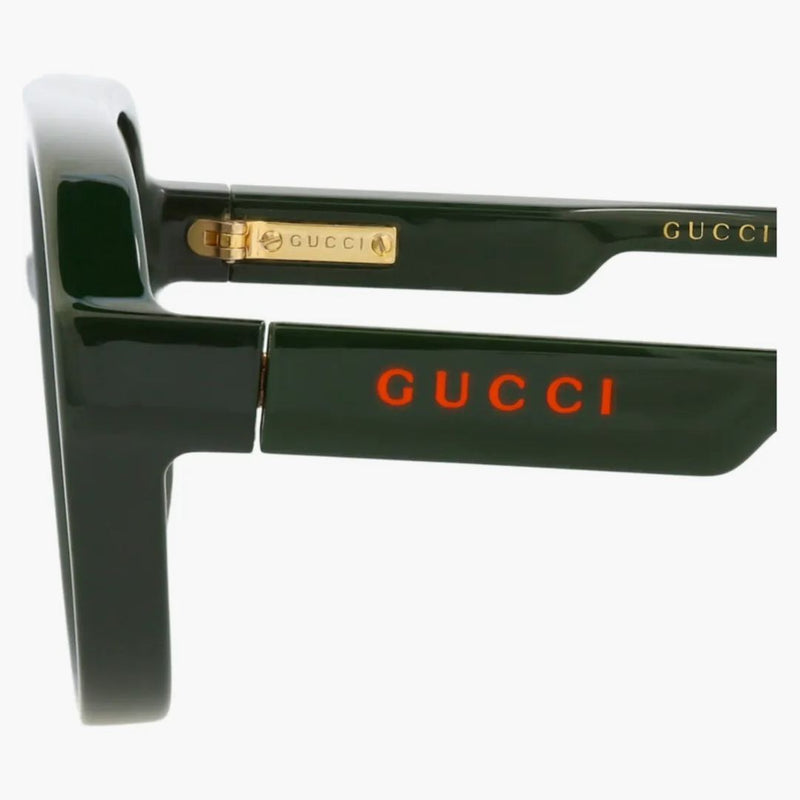 Occhiali da sole in iniezione a cornici di aviatore gucci verde/grigio (GG1239S-30013509-003)