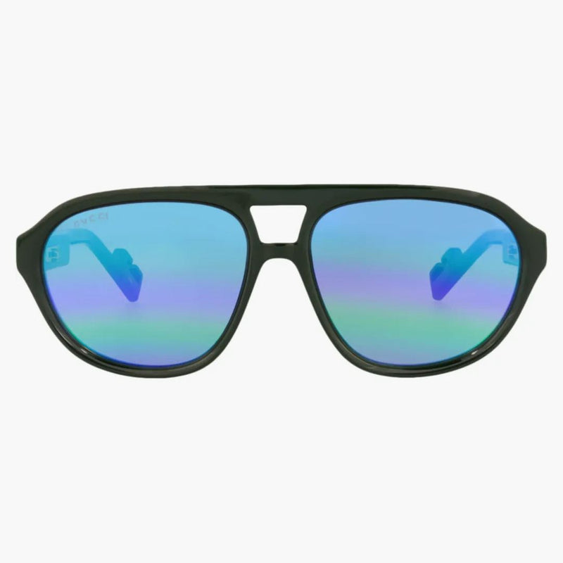 Occhiali da sole in iniezione a cornici di aviatore gucci verde/grigio (GG1239S-30013509-003)