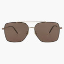 Gucci Aviator-Frame Metal Sunglasses Gold/Gold/Brown (GG1053SK-30011661-002)