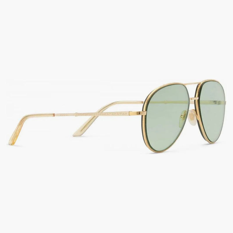 Gucci Aviator Metal Sunglasses Green/Gold (520116 I0330 8070)
