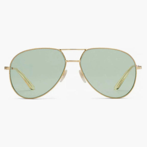 Occhiali da sole in metallo Gucci Aviator Green/Gold (520116 I0330 8070)