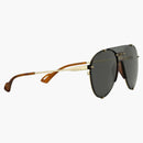 Gucci Aviator Metal Sunglasses Ruthenium Gray (624148 I3330 8012)