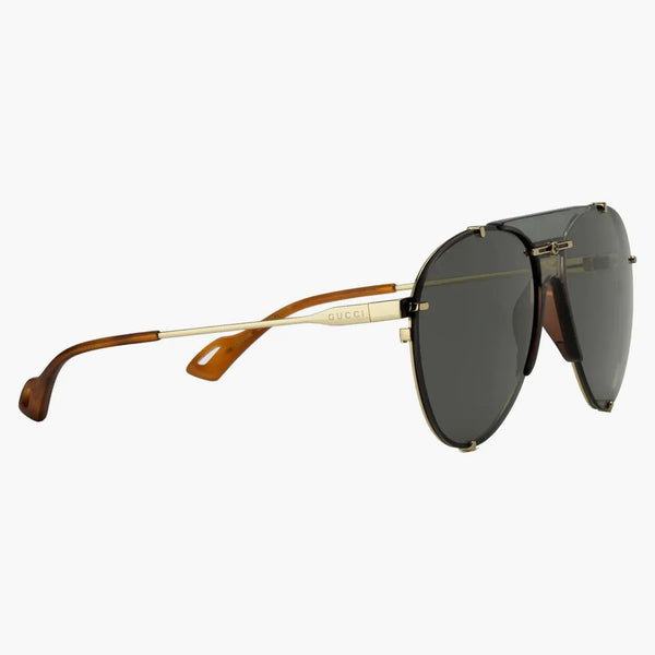 Occhiali da sole grigio da sole Gucci Aviator Metal (624148 I3330 8012)