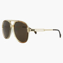 Gucci flygare solglasögon brun/guld/brun (GG1104S-30012810-002)