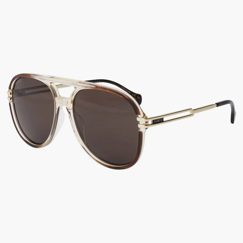 Gucci Aviator Sunglasses Green/Brown (GG1104S-002)