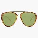 Gucci Aviator Sunglasses Havana/Gold/Green (GG0672S-30008620-003)