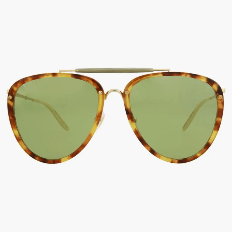 Gucci Aviator Sunglasses Havana/gold/green (gg0672s-30008620-003)