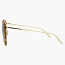 Gucci Aviator Sunglasses Havana/Gold/Green (GG0672S-30008620-003)