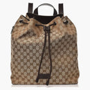 Gucci Drawstring Backpack Monogram GG Beige/Brown