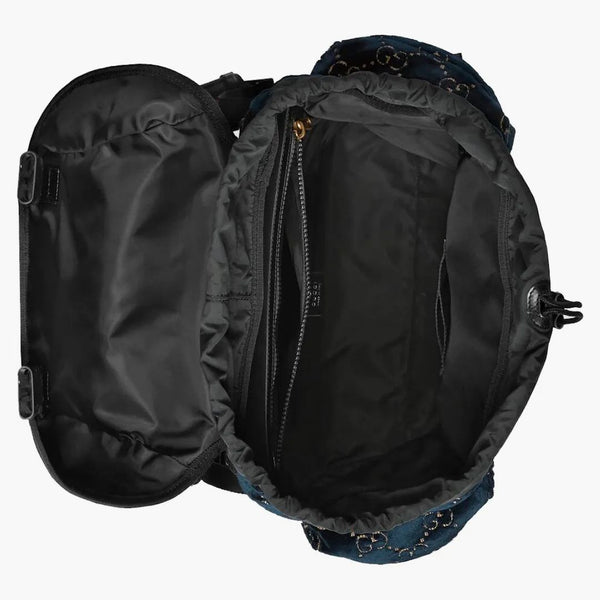 Gucci batoh GG Velvet Medium Blue