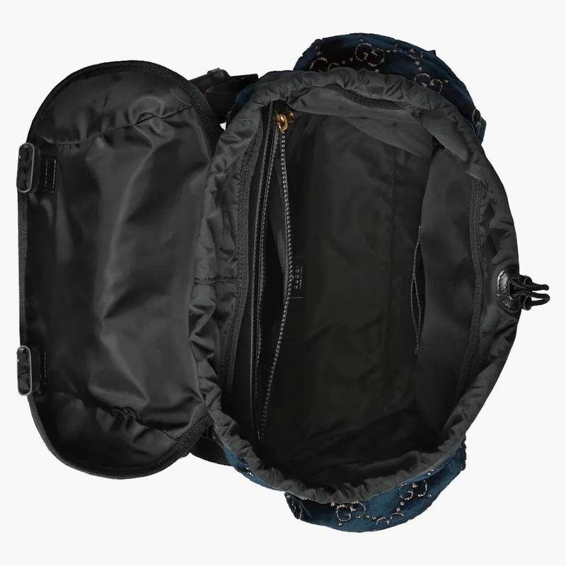 Gucci batoh GG Velvet Medium Blue