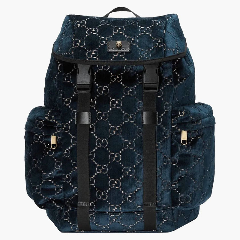 Gucci batoh GG Velvet Medium Blue