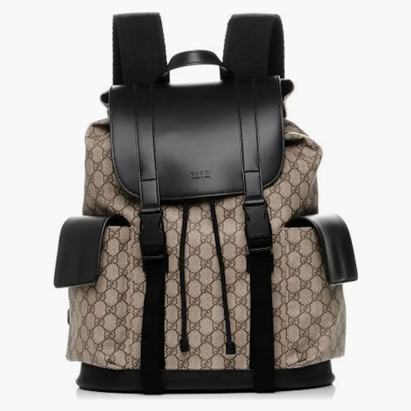 Monogram měkkého batohu Gucci GG Black/Brown