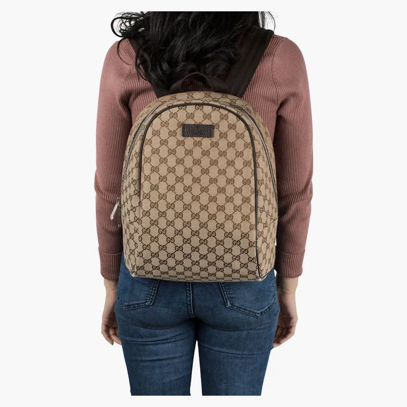 Monogram batohu Gucci Top Zip GG BEIGE/BROWN