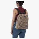 Gucci Top Zip Backpack Monogram GG Beige/Brown