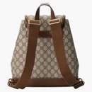 Mochila Gucci con entrelazado G beige/ébano