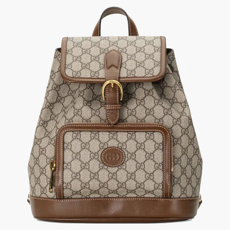 Batoh Gucci s vzájemně propojením G Beige/Ebony