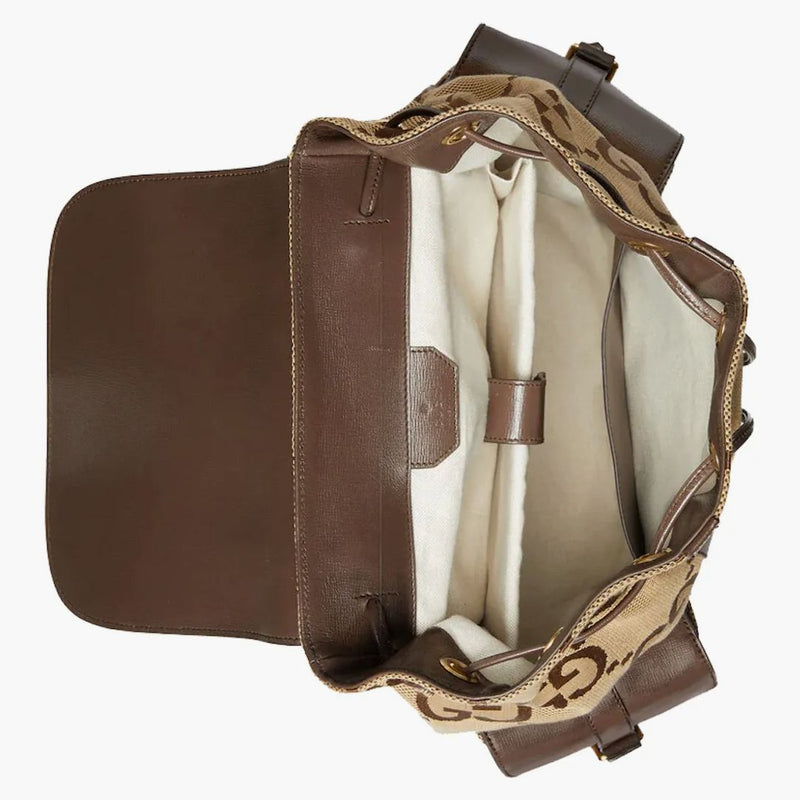 Batoh Gucci s jumbo GG Camel/Ebeny