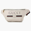 Gucci Belt Bag Gucci Print zrnitý bílý
