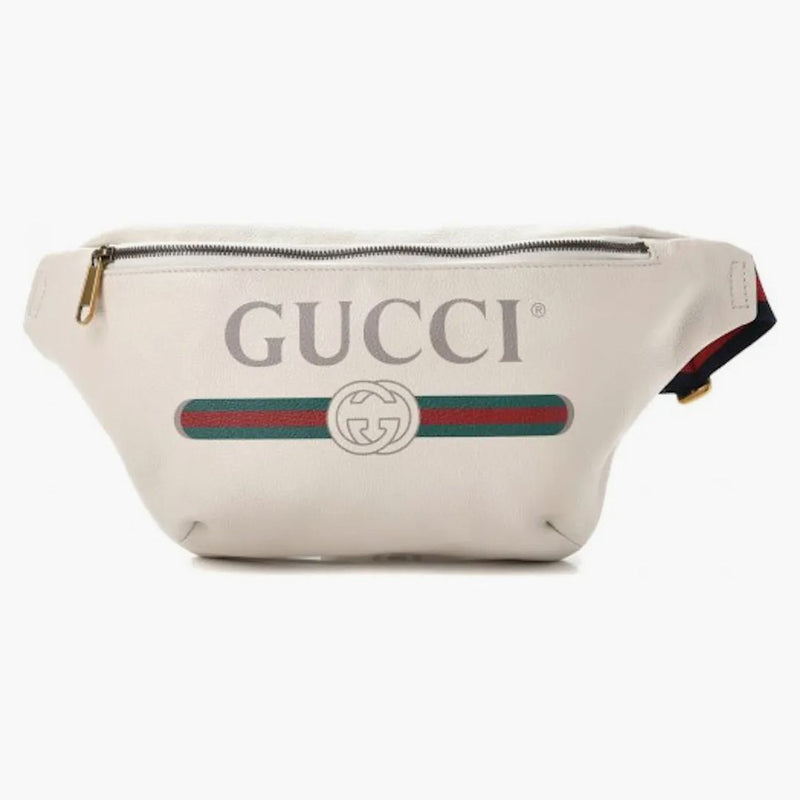 Gucci Belt Bag Gucci Print Grained White
