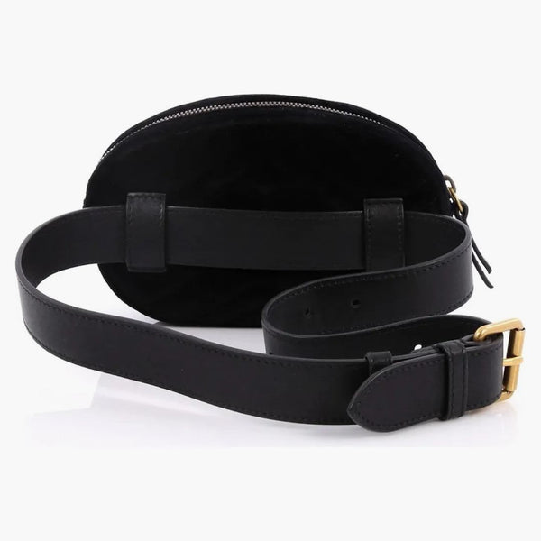 Gucci Marmont Belt Bag Matelasse Velvet Black