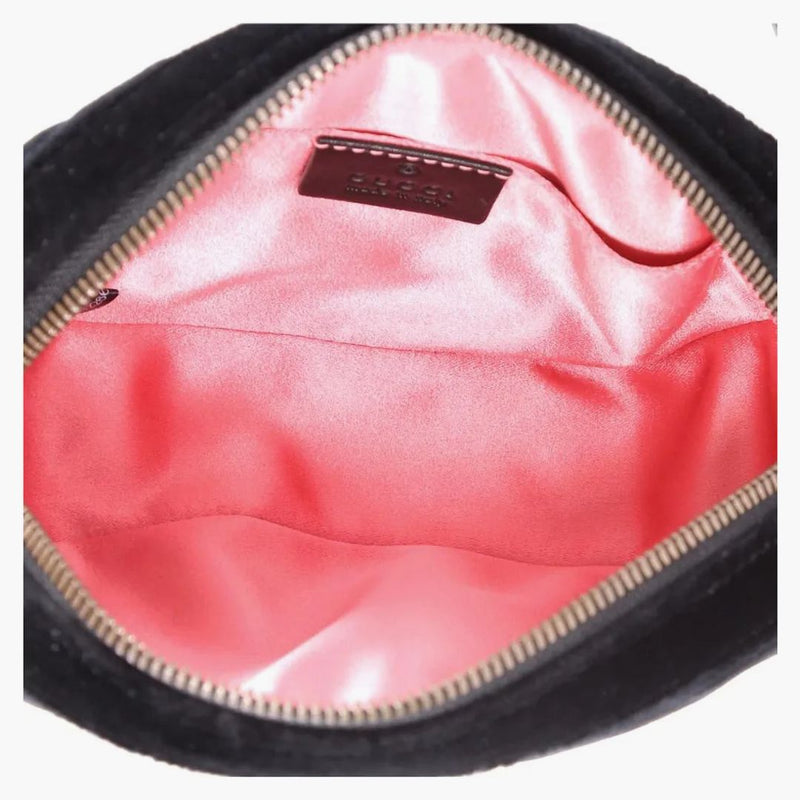 Gucci Marmont Belt Bag Matelasse Velvet Black