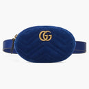 Gucci Marmont Belt Bag Matelasse Velvet Cobalt