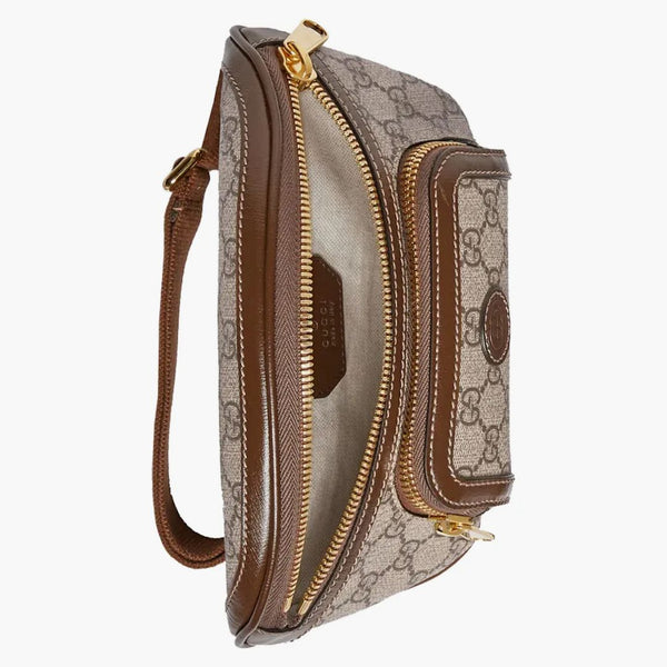 Gucci bältespåse med sammanlåsande g beige/ebenholts