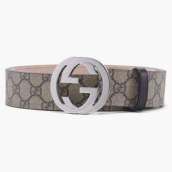 GG Belt GG GG Supreme Interlocking G Buckle 1.5W Beige Ebony/Cocoa