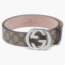 Gucci Belt GG Supreme Interlocking G Buckle 1.5W beige Ebony/Cocoa