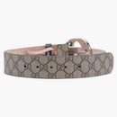 Gucci Belt GG Supreme Interlocking G Buckle 1.5W beige Ebony/Cocoa