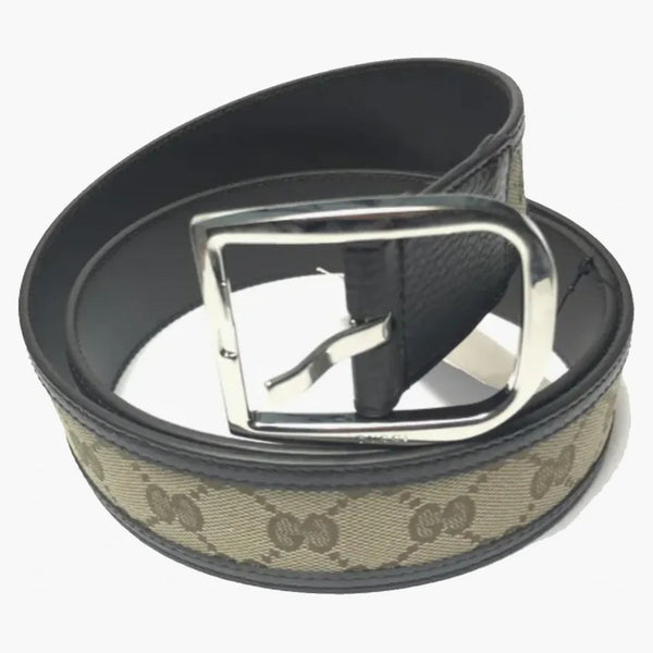 Gucci Belt GG Supreme Leather 1.5 Ancho Beige/Ebony