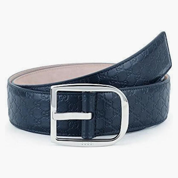 Gucci Belt MicroGuccissima 1.5 larghezza marina