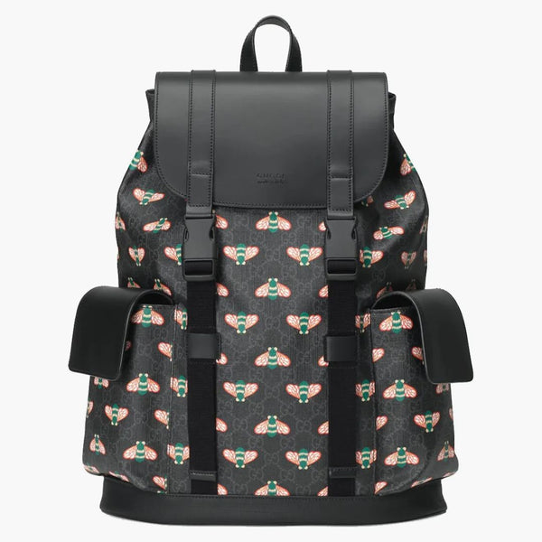 Batoh Gucci Besiary s včely GG Supreme Black