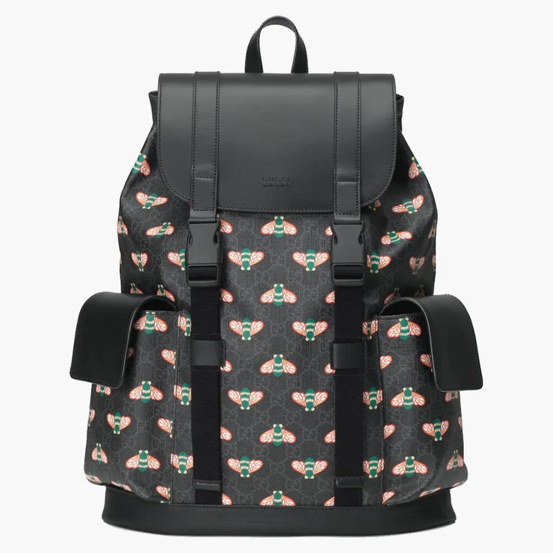 Batoh Gucci Besiary s včely GG Supreme Black